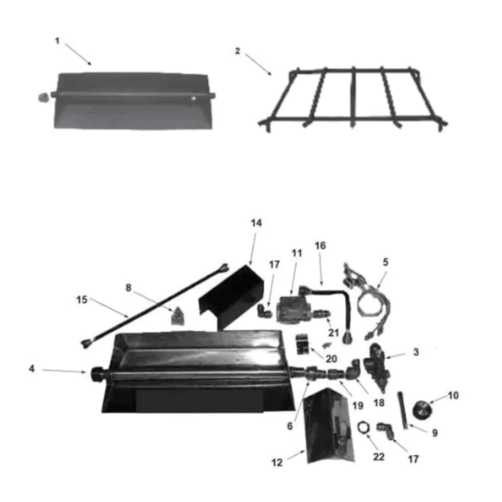 91013MON 30" Safety Pilot Hearth Kit - 60,000 Btu/Hour Input (Lp)
