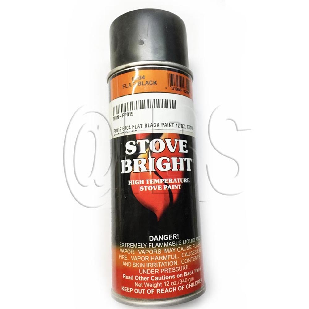 FP019 6304 FLAT BLACK PAINT 12 OZ. STOVE BRIGHT PAINT