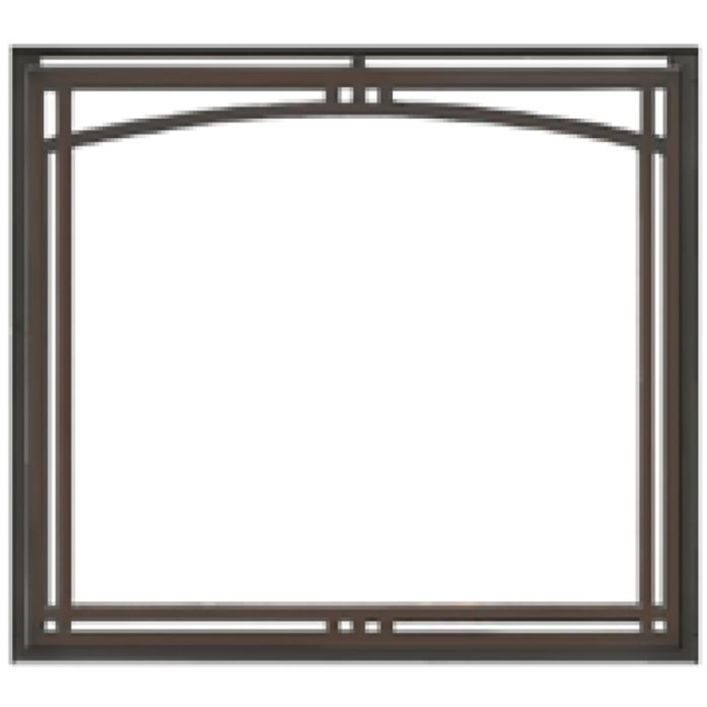 90896MON Manor Arched Overlap Fit Front With Clearvue Mesh Black