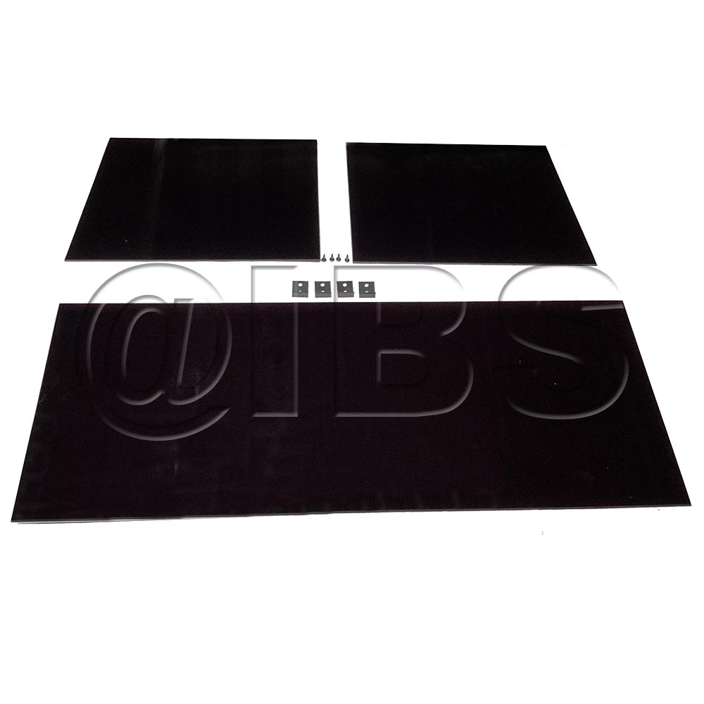 Heat N Glo XLR-PLUS-AU Reflective Black Ceramic Glass Liner Kit XLR-MAG-KIT