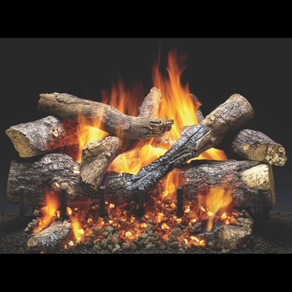 Heat & Glo 81132MON 30" Grand Oak Log Set 12Pcs, 3 Tier