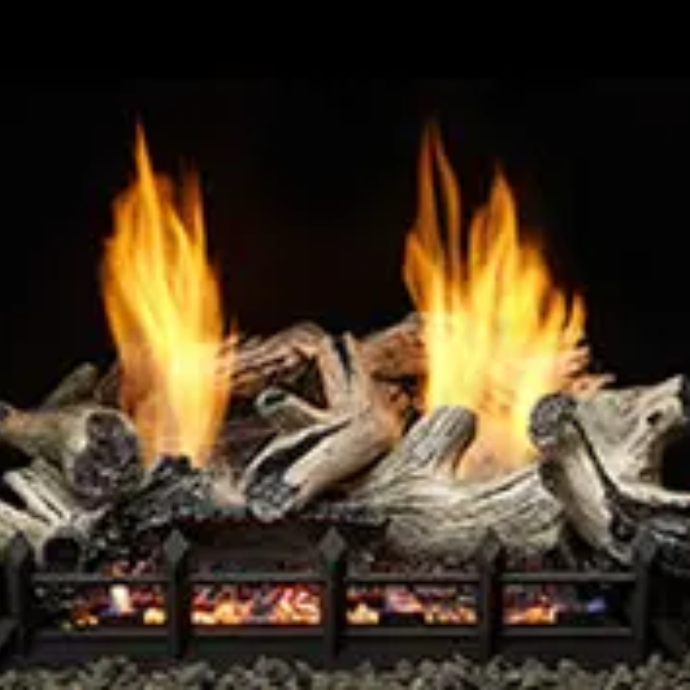 36357MON 24in 6 piece Beachcomber Burncrete Refractory Log Set for Natural Blaze VF