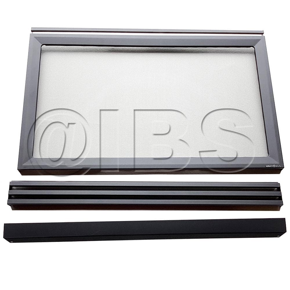 DF-8-BK Rectangular Front With Bottom Louvers Inside Fit Includes Hood - Black
