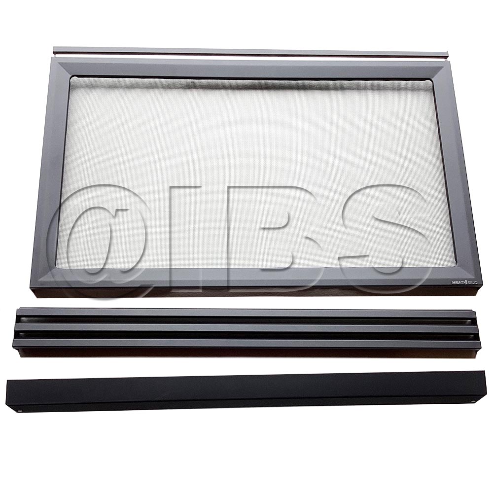 DF-8-BK Rectangular Front With Bottom Louvers Inside Fit Includes Hood - Black