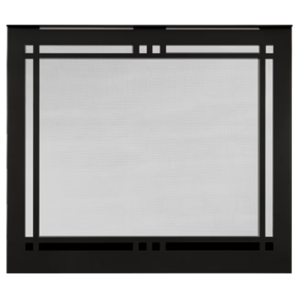 46582MON Contemporary Rectangular Door 36in overlap front Black