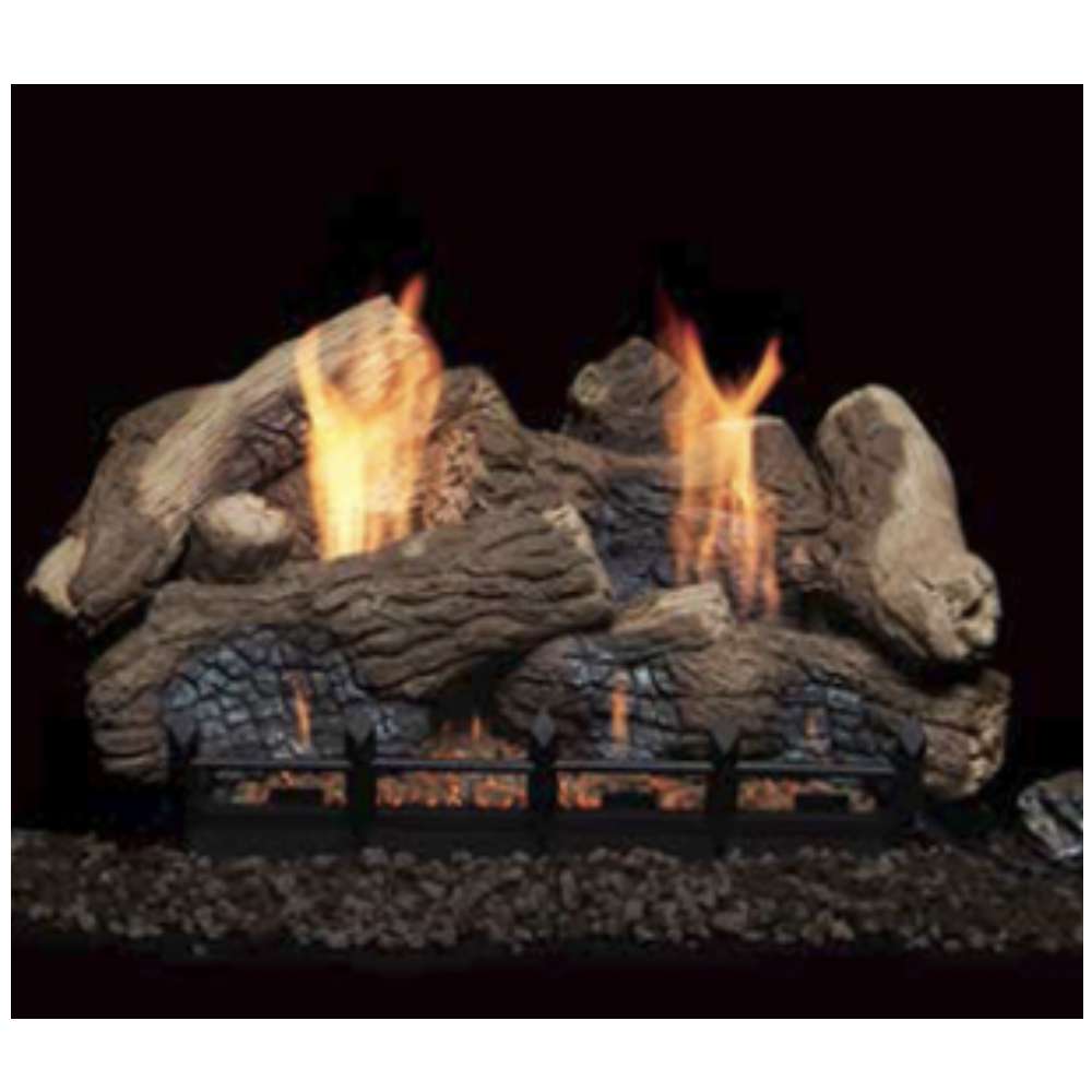 36359MON 24" 7pc Berkley Oak fiber ceramic Log set for Natural Blaze VF 24" Burner
