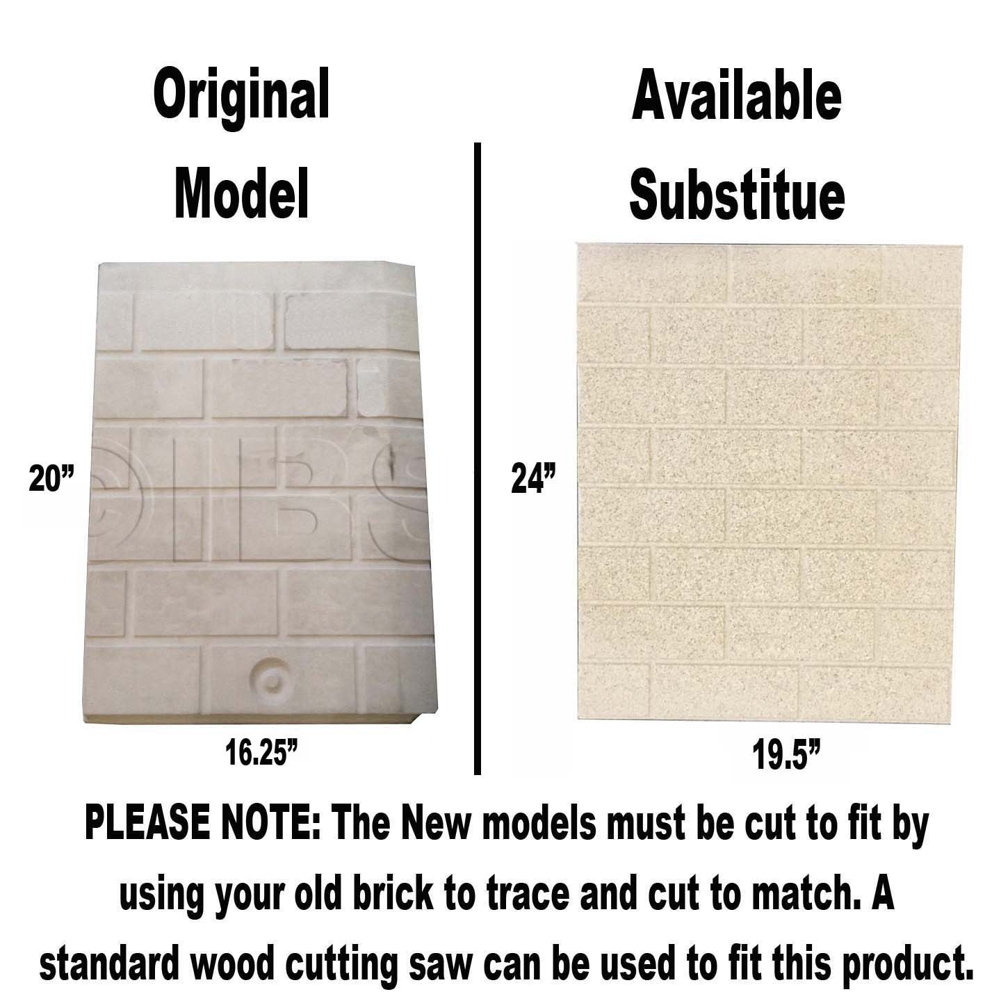 70355 Side Brick Tfc Tlc42-4 Adl Gl42 DISCONTINUED and Replaced by Available Cut-To-Size Panel
